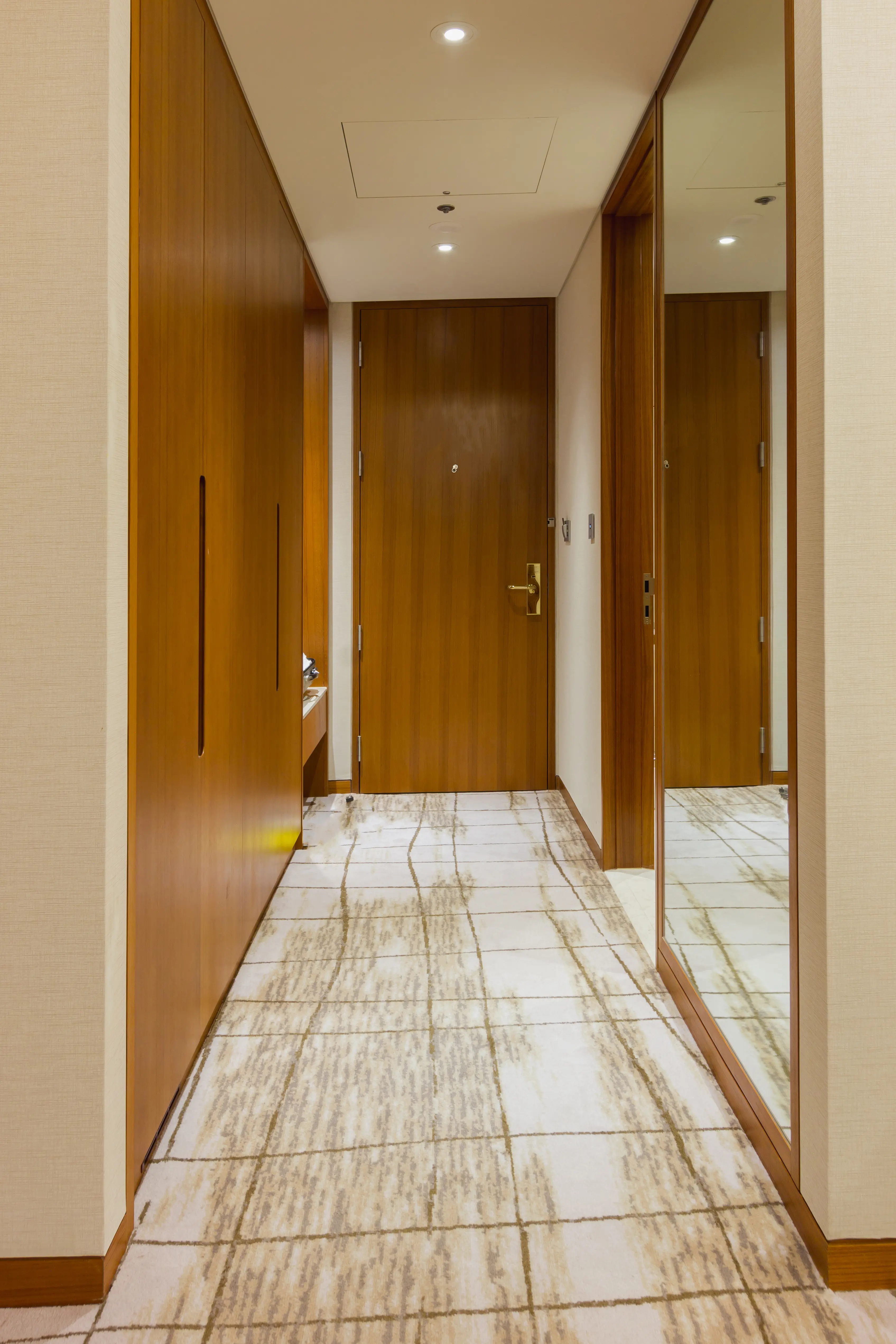Hallway displaying PAWP doors.
